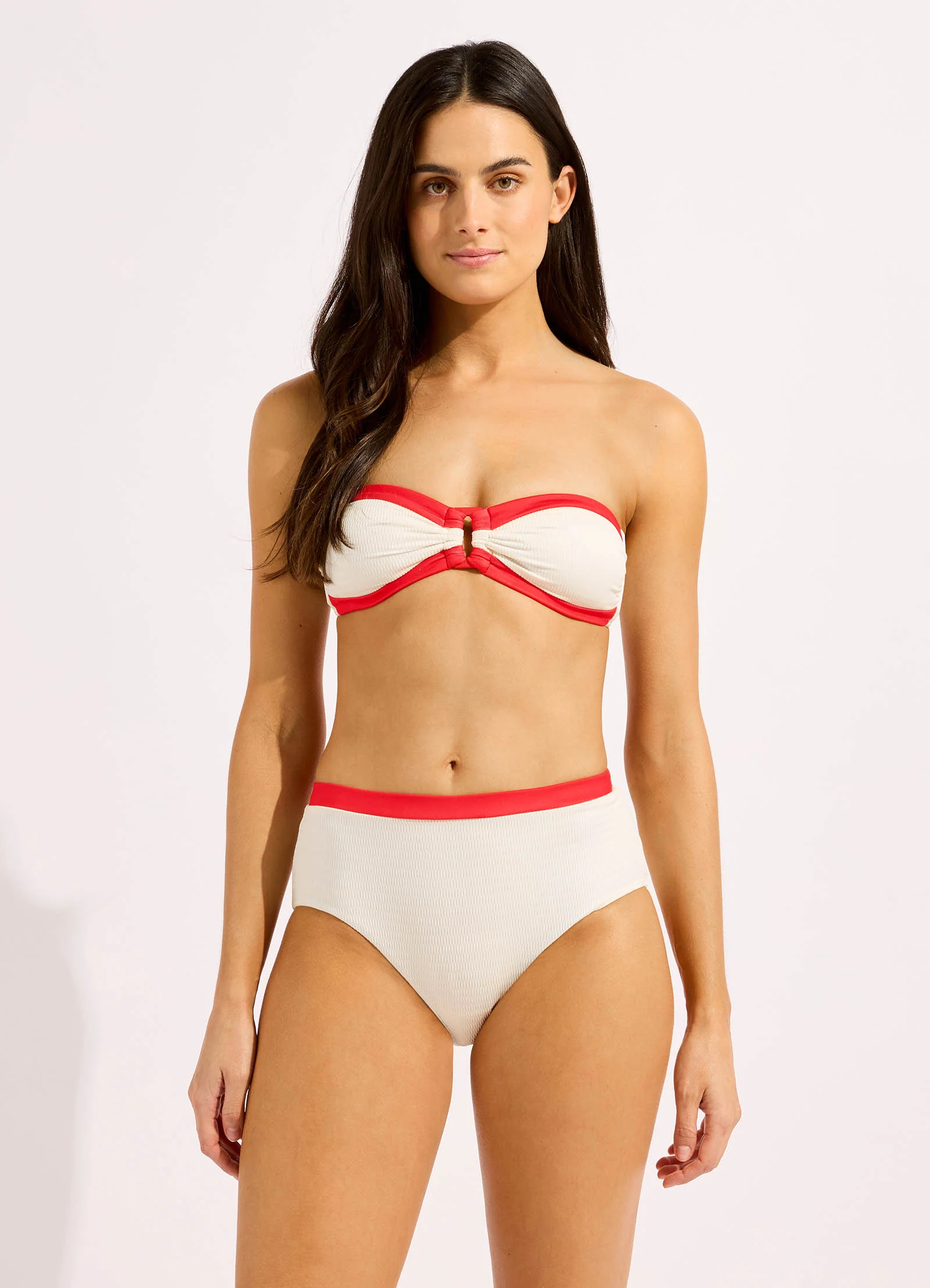 Bandwave High Waisted Bikini Bottom