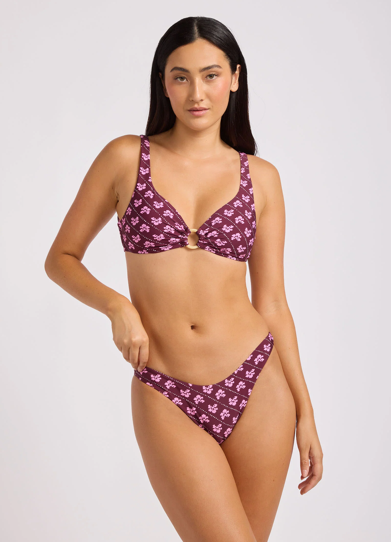 Batik Bloom Multifit Ring Front Tank Bikini Top - Image 3