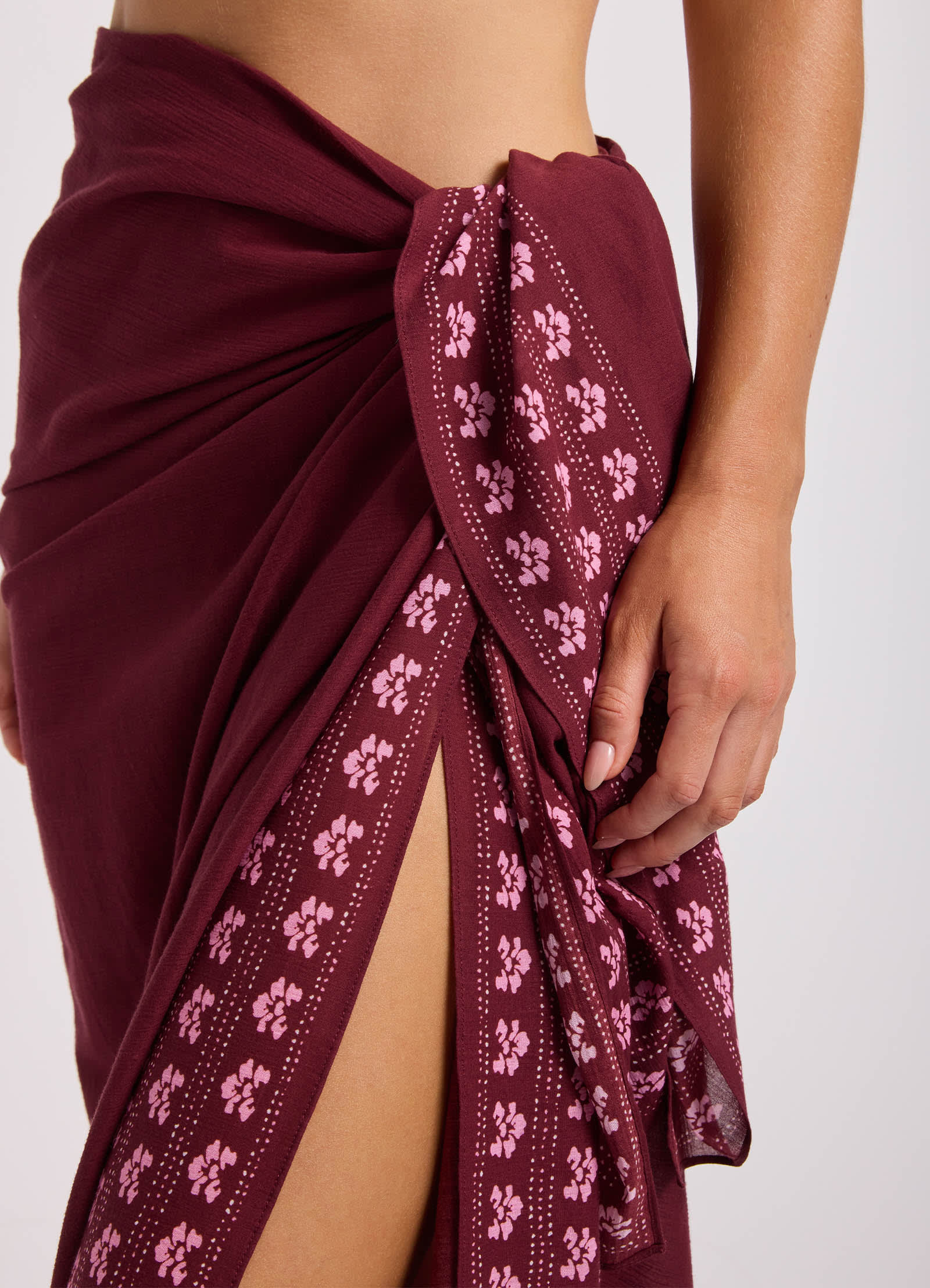 Batik Bloom Woodblock Sarong - Image 4