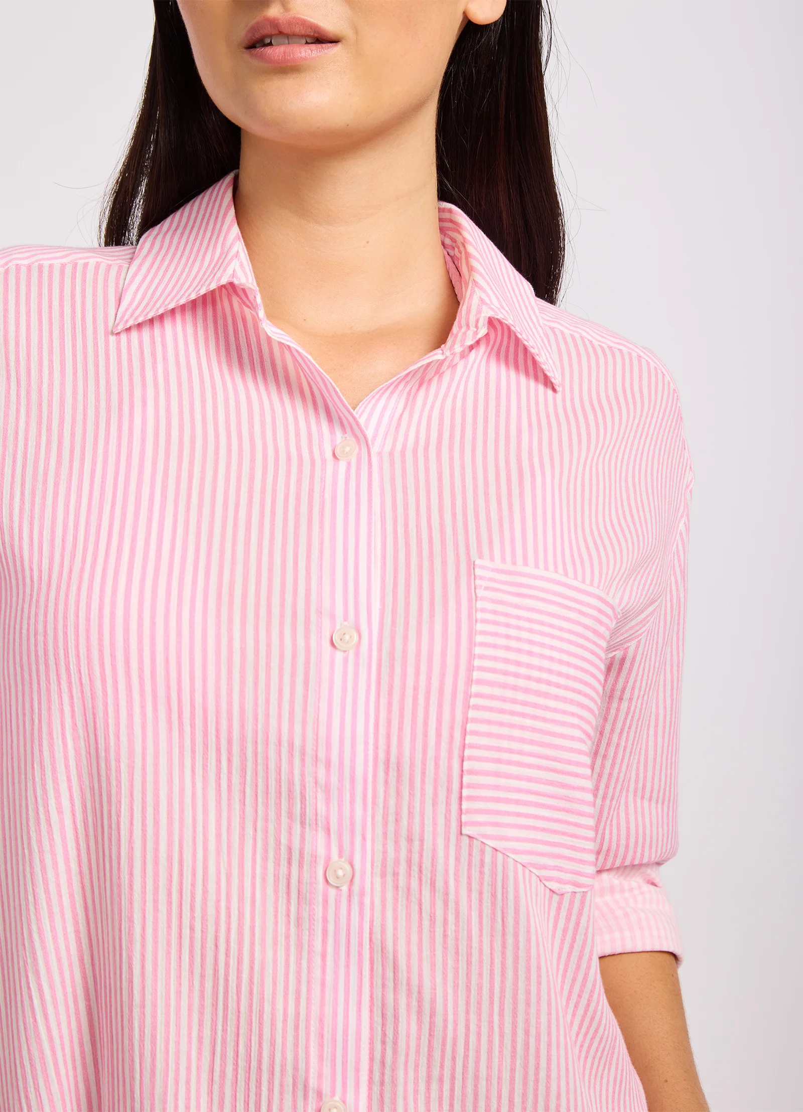 Beach Edit Stripe Gauze Shirt - Image 5