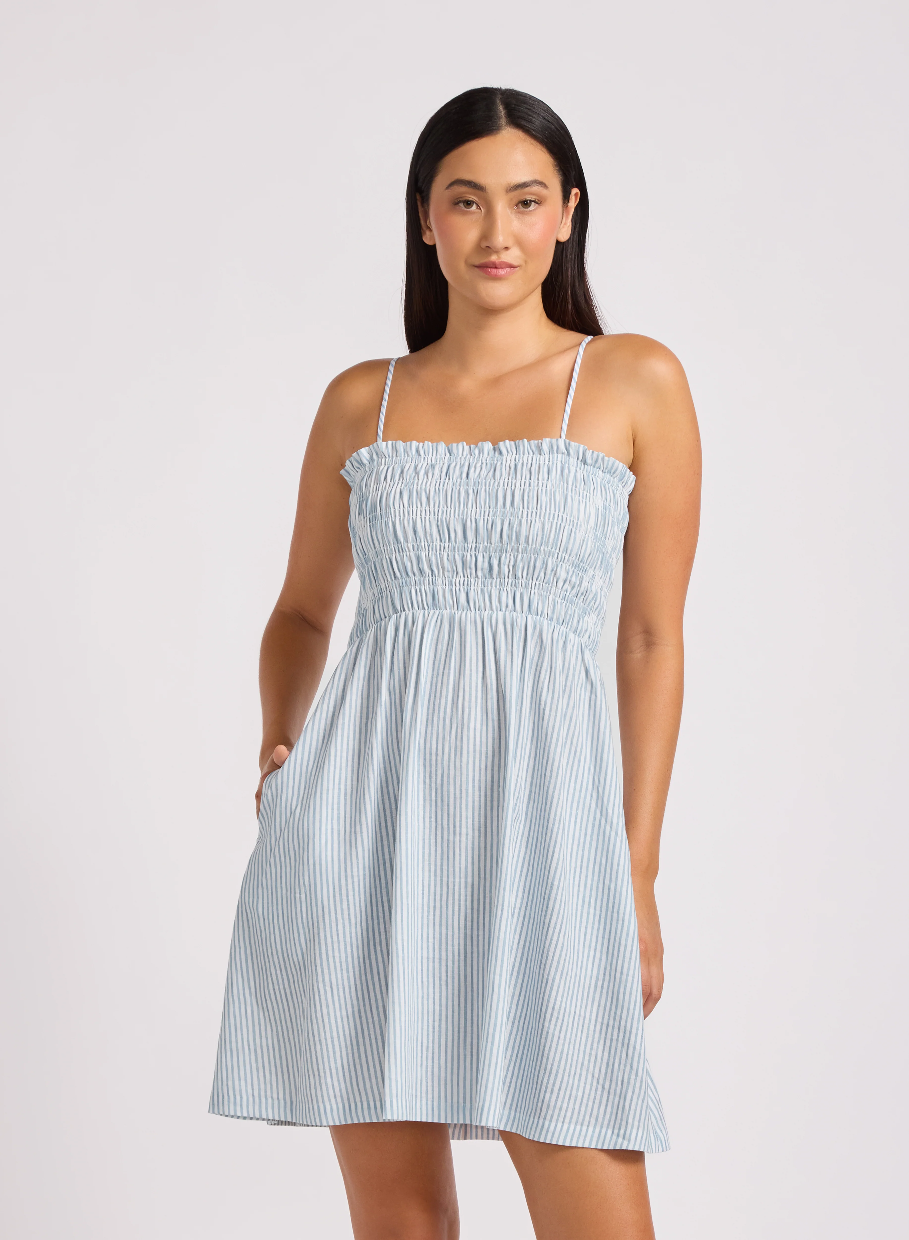 Beachclub Shirred Mini Dress - Image 2