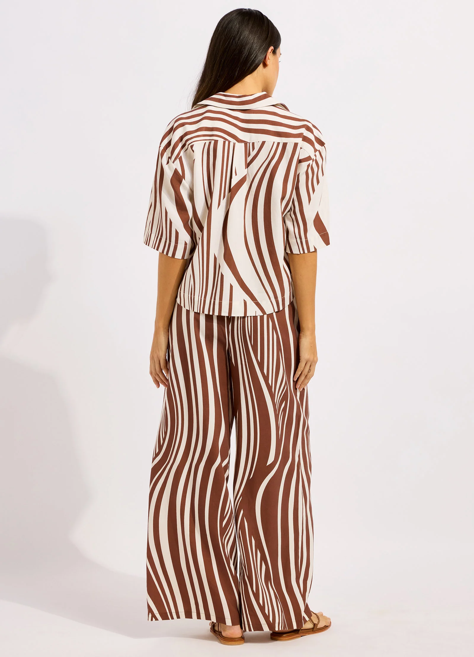 Coastline Stripe Oversized Crop Shirt - Image 3
