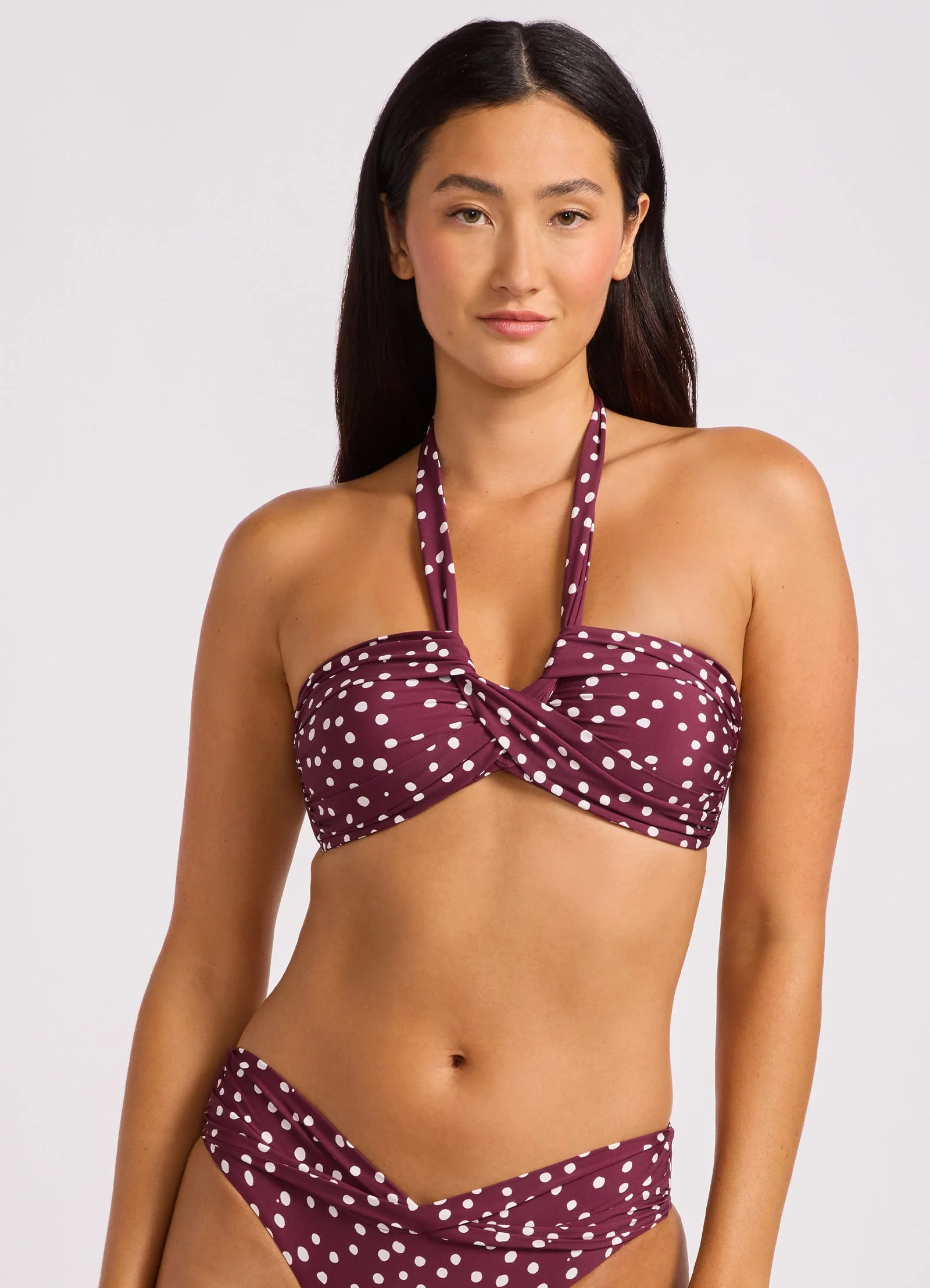 Dolce Dot Halter Bandeau Bikini Top - Image 2