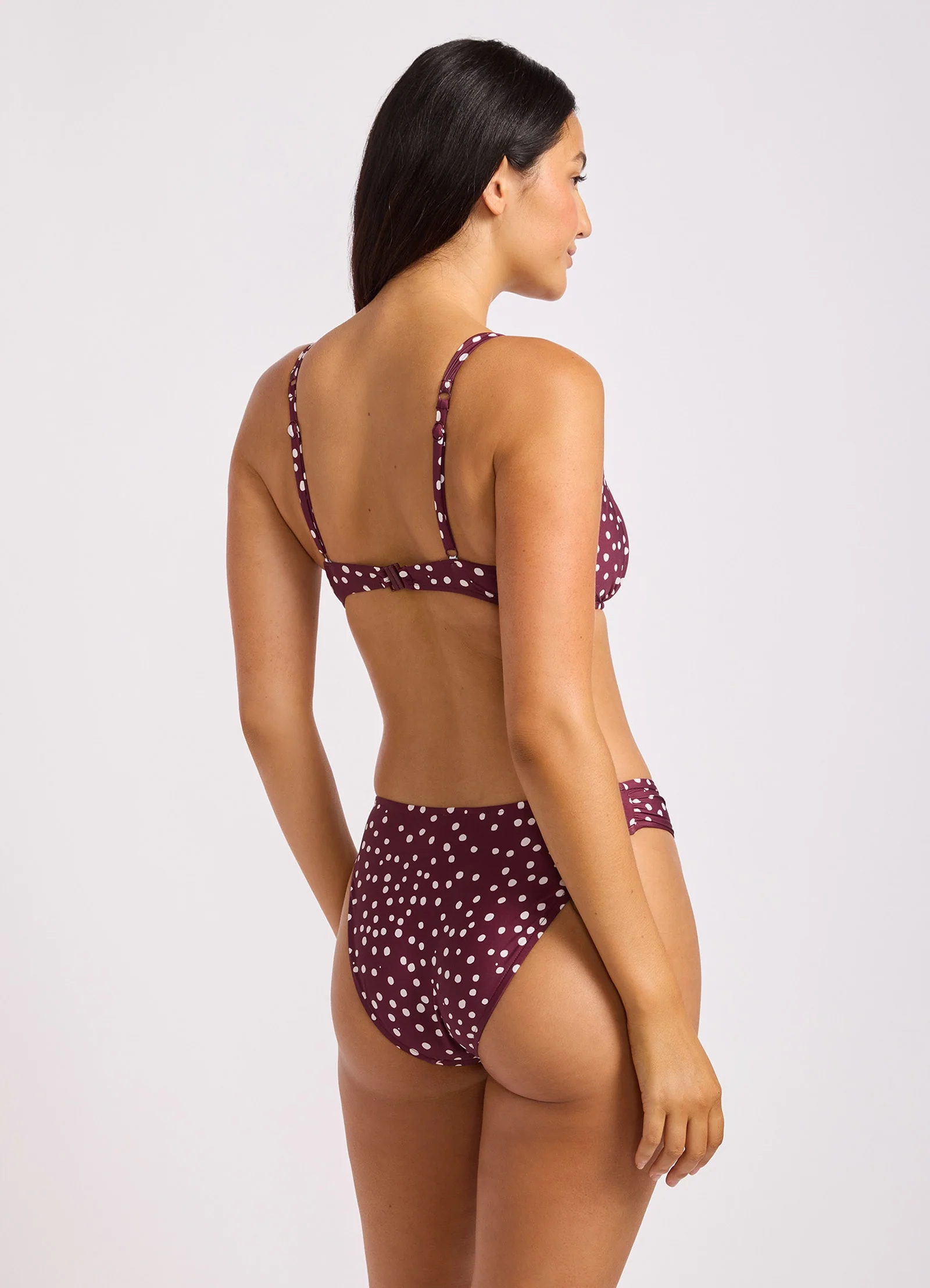 Dolce Dot High Leg Ruched Side Bikini Bottom - Image 4