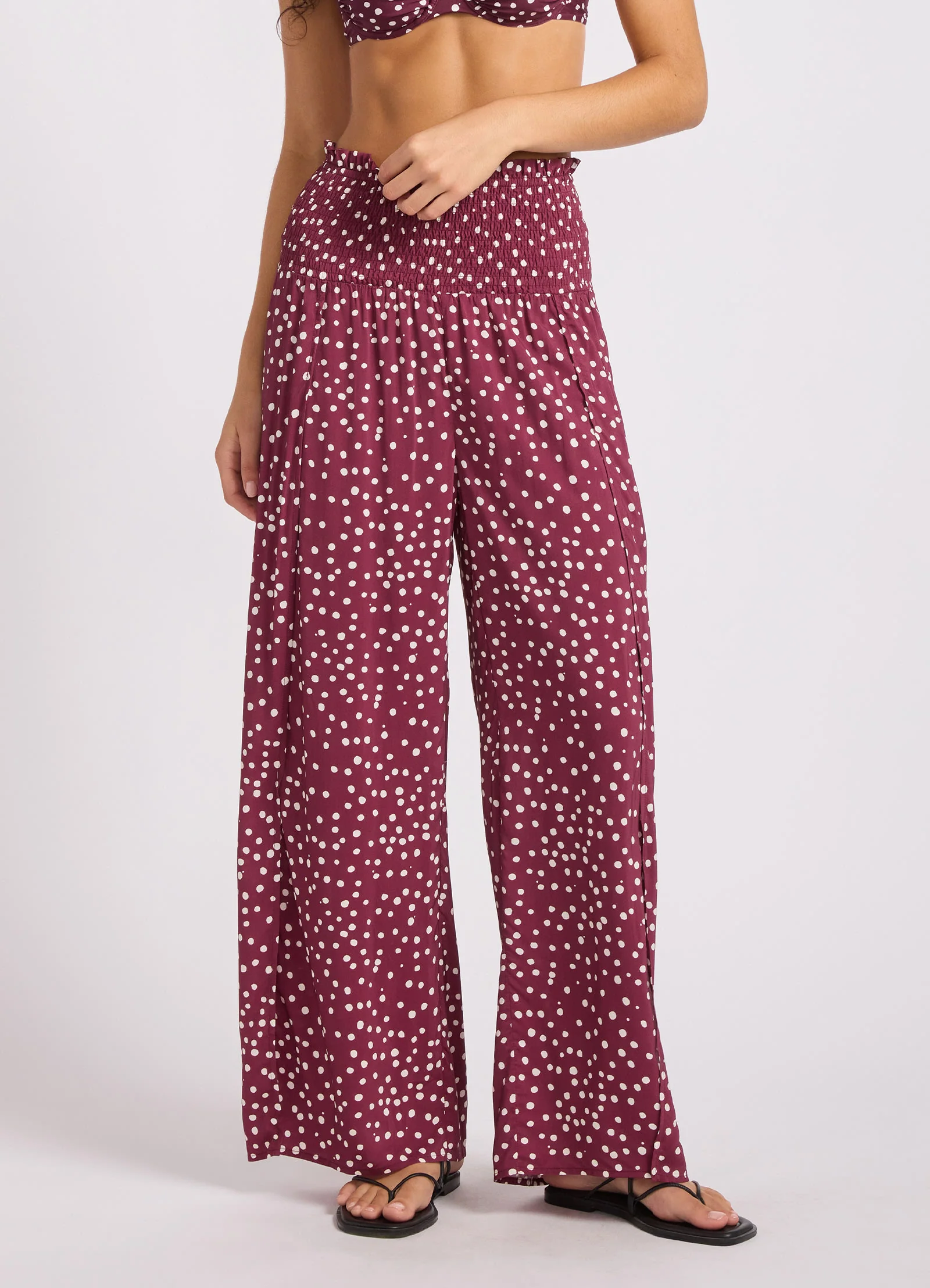 Dolce Dot Shirred Waist Pant - Image 2