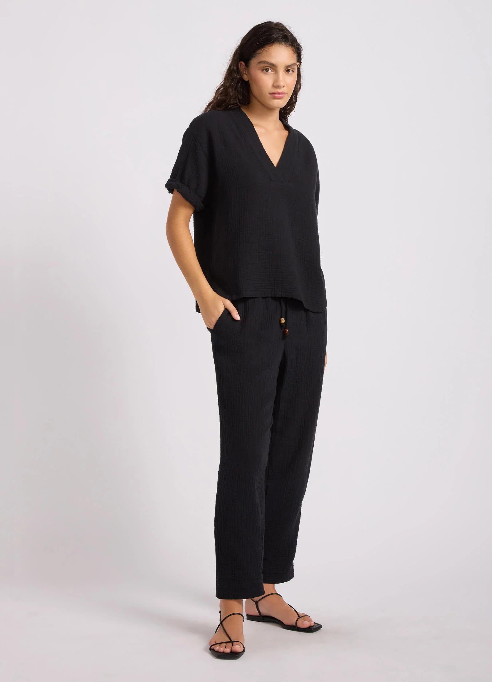 Double Gauze Tapered Pant - Image 3