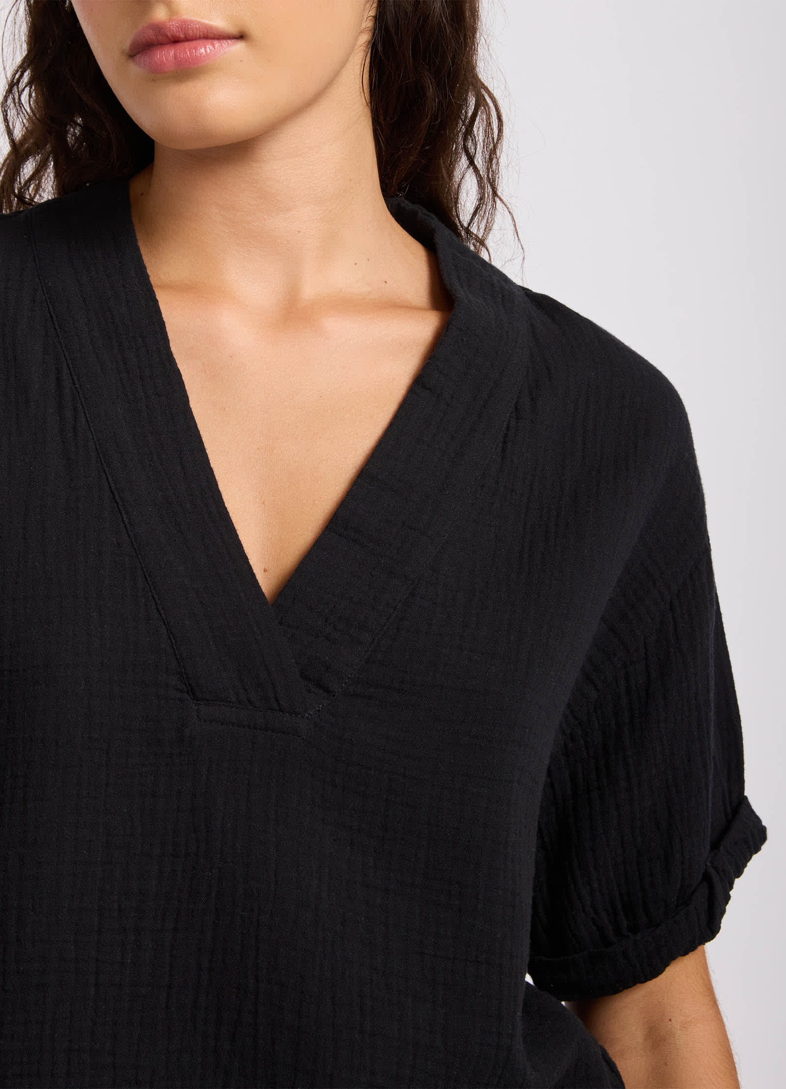 Double Gauze V-Neck Top - Image 5
