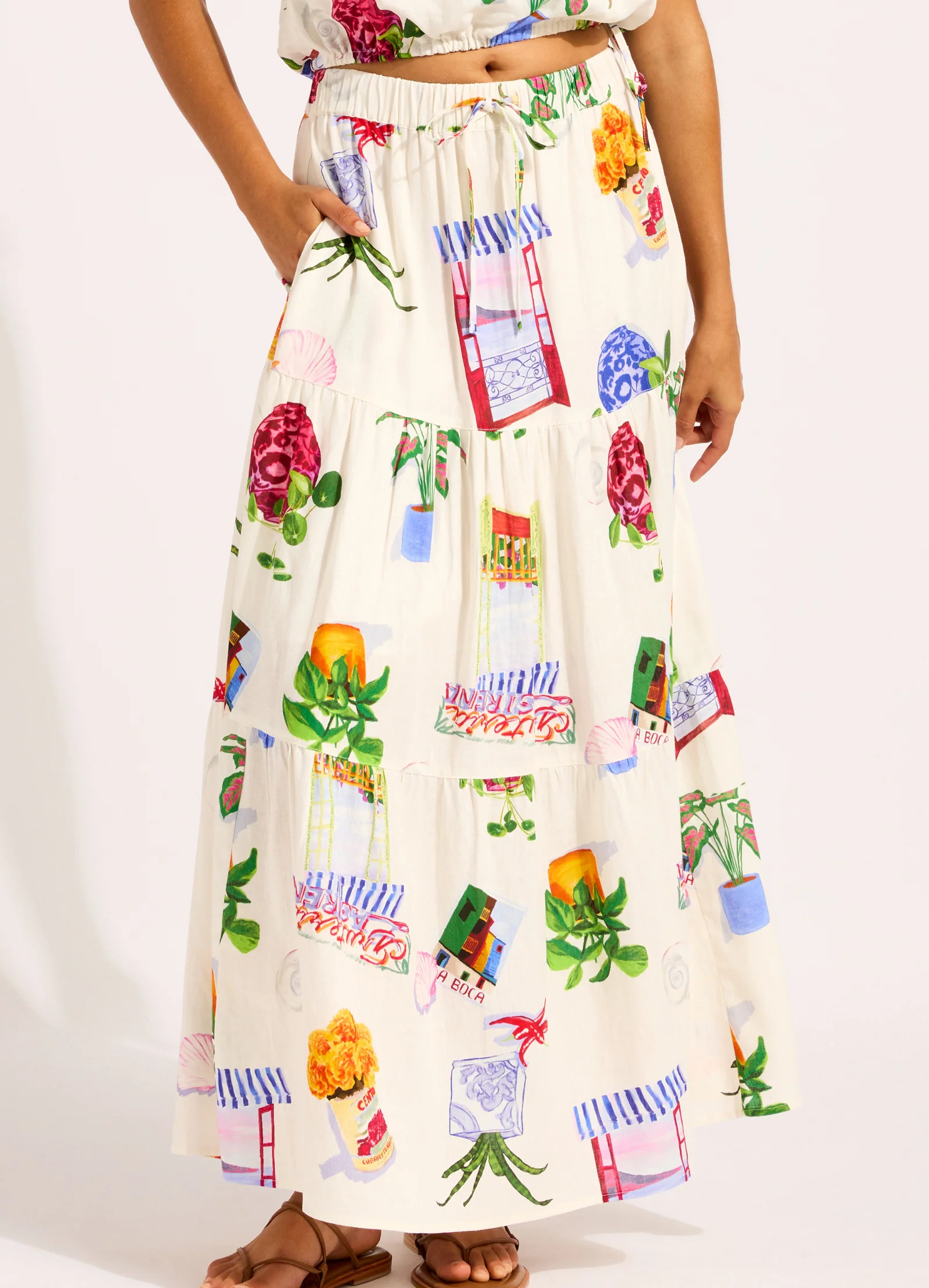 La Boca Tiered Maxi Skirt - Image 5