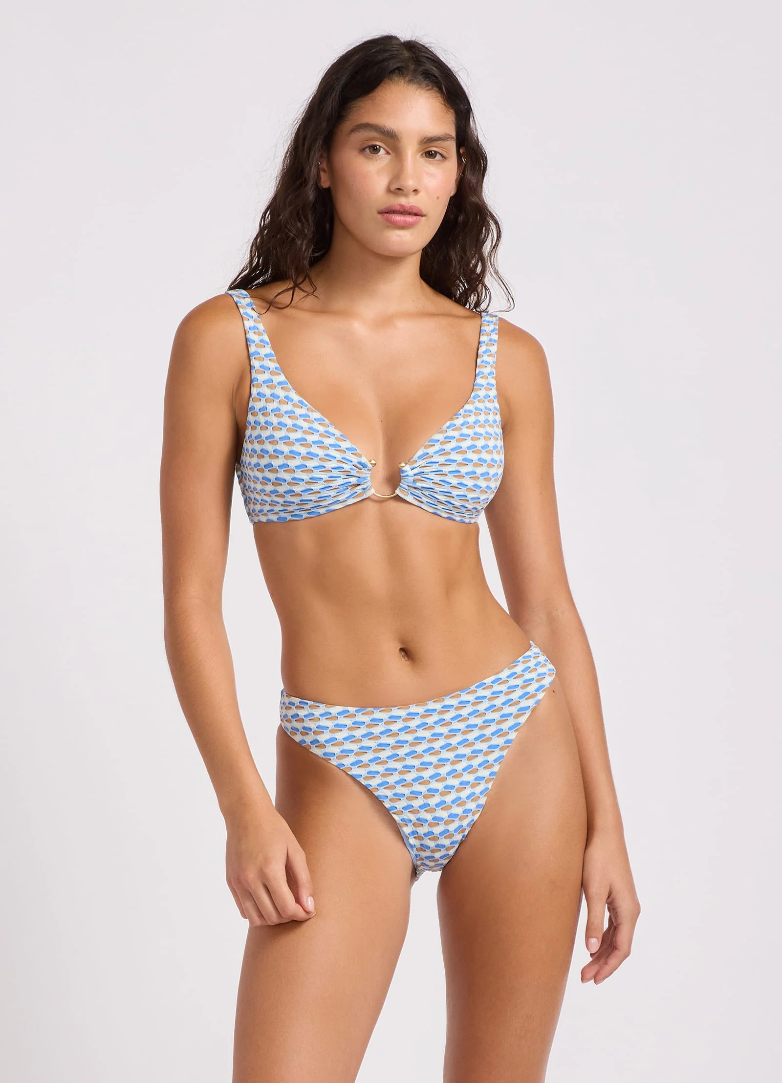 Mala Ring Front Triangle Bikini Top