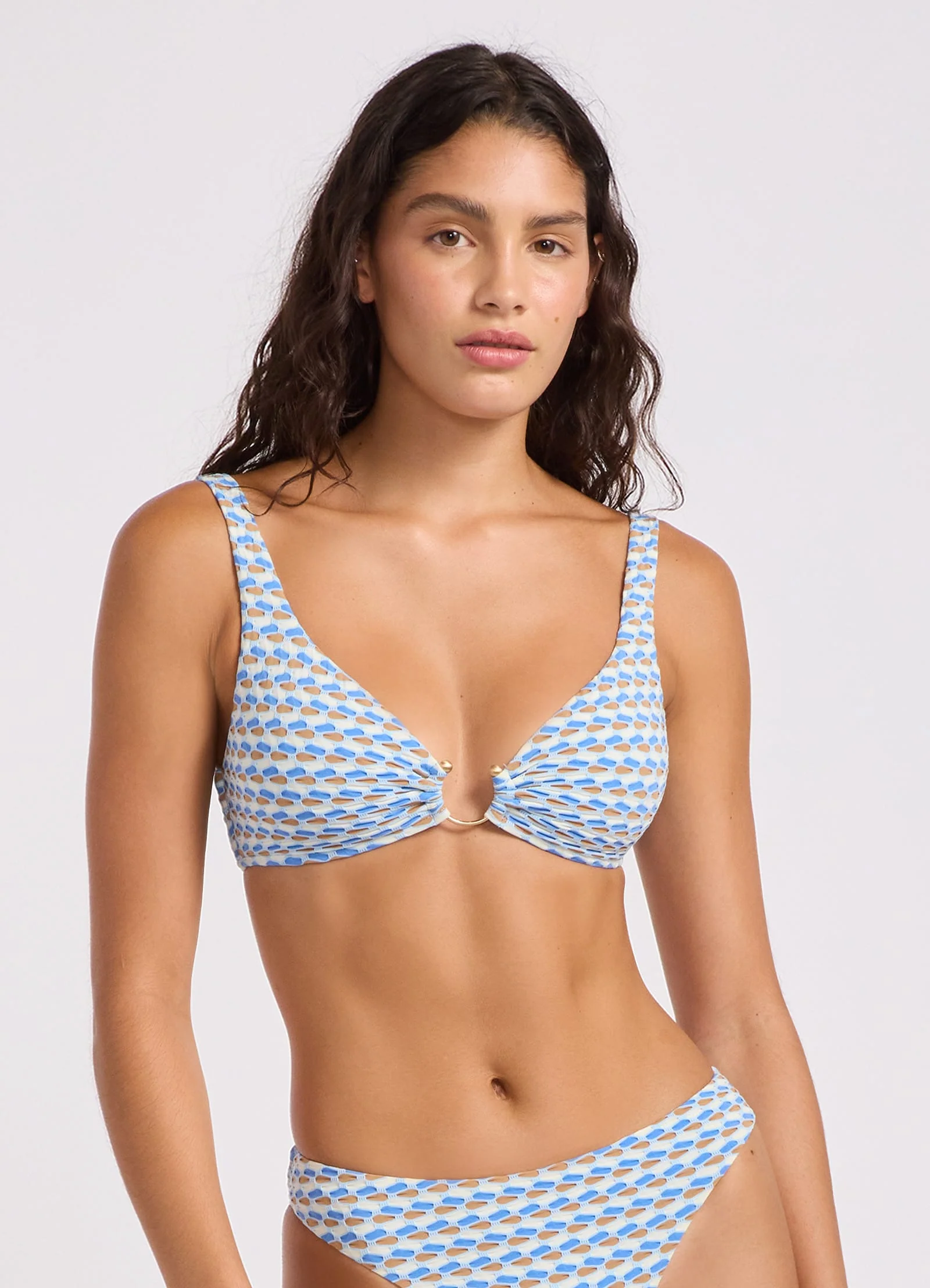Mala Ring Front Triangle Bikini Top - Image 2