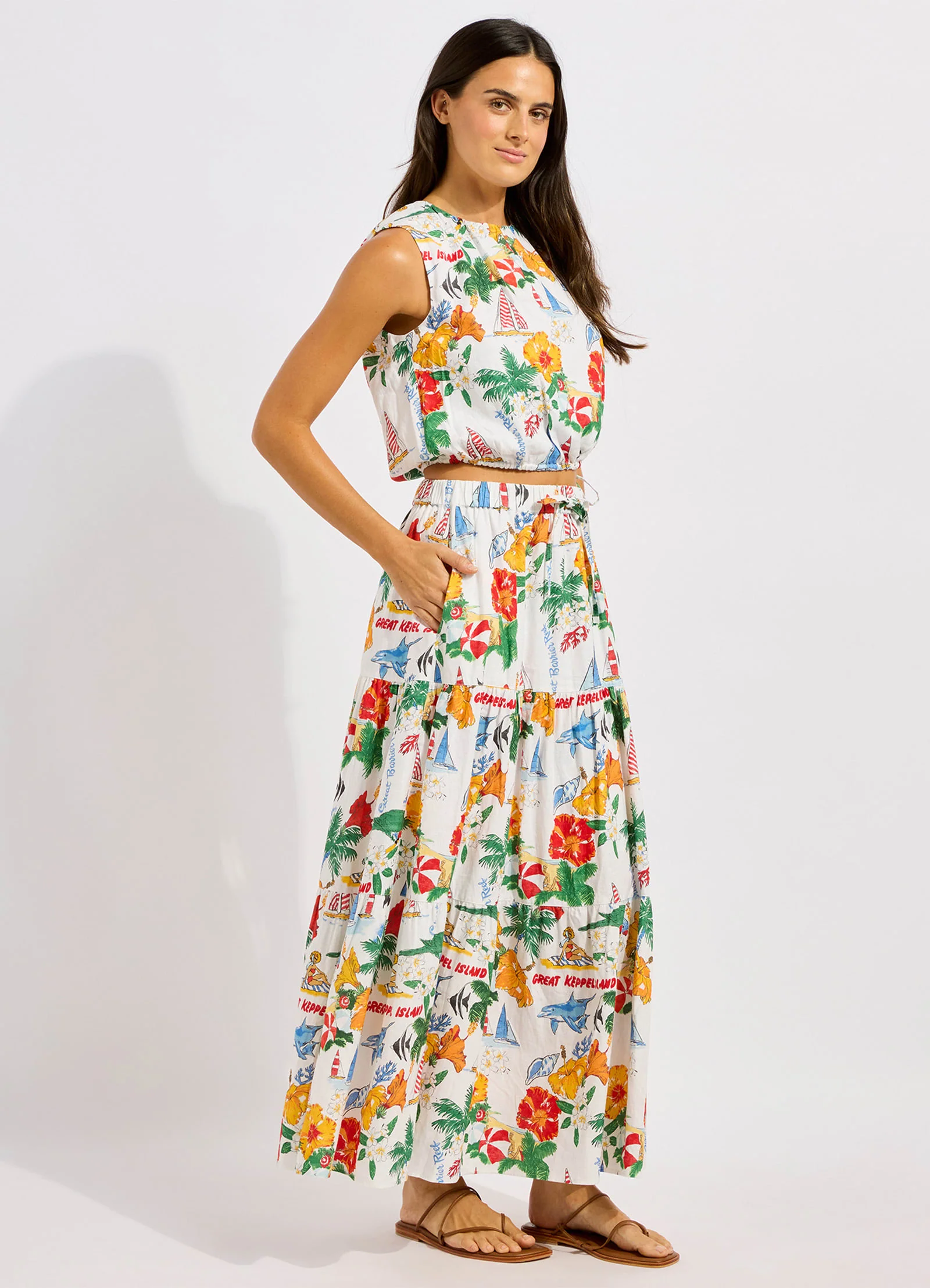 Viva Vacation Tiered Maxi Skirt - Image 2